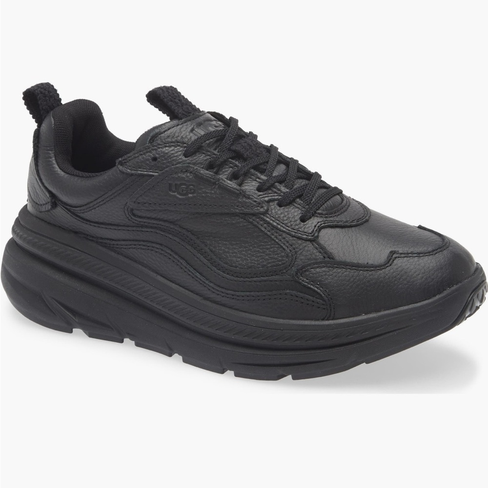 UGG All-Black Leather Sneakers